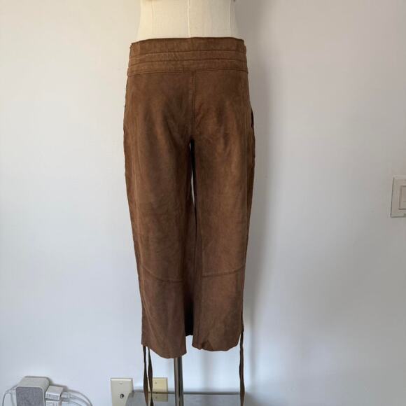 FREE PEOPLE SUEDE WIDE LEG CAPRIS - Picture 4 of 8